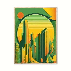 Skyline 2 - Retro plakat