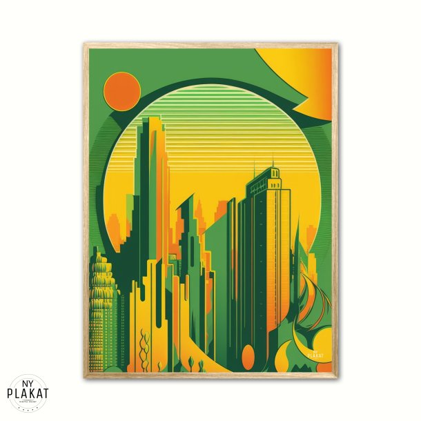 Skyline 2 - Retro plakat