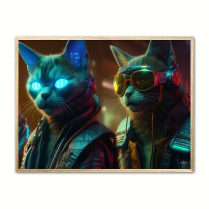Team 3 Katte - Cyberpunk plakat