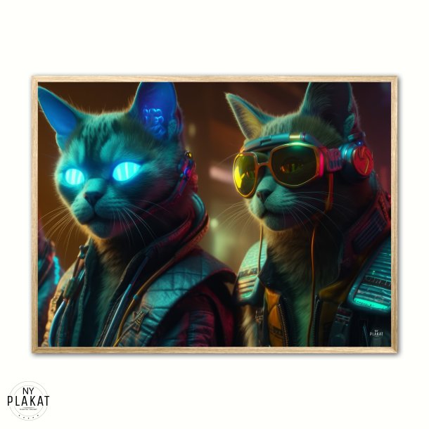 Team 3 Katte - Cyberpunk plakat