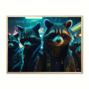 Team 1 Vaskebjrne - Cyberpunk plakat