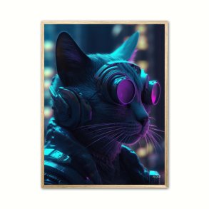 Kat - Cyberpunk plakat