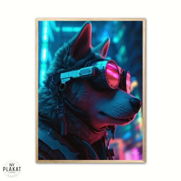 Hund 1 - Cyberpunk plakat