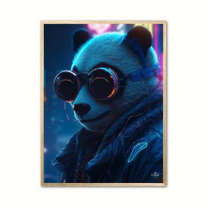 Panda - Cyberpunk plakat