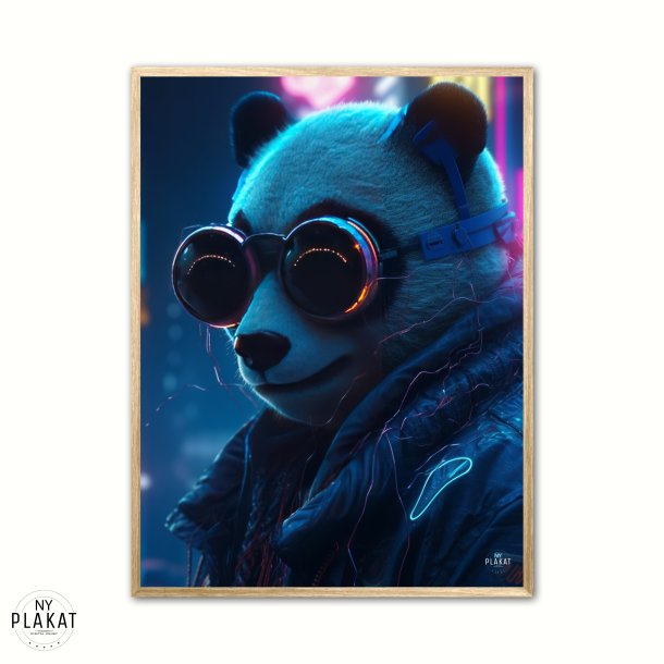 Panda - Cyberpunk plakat