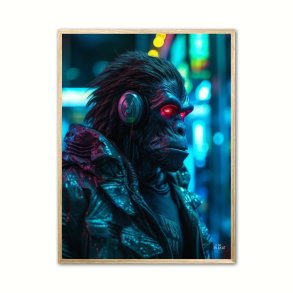 Gorilla - Cyberpunk plakat