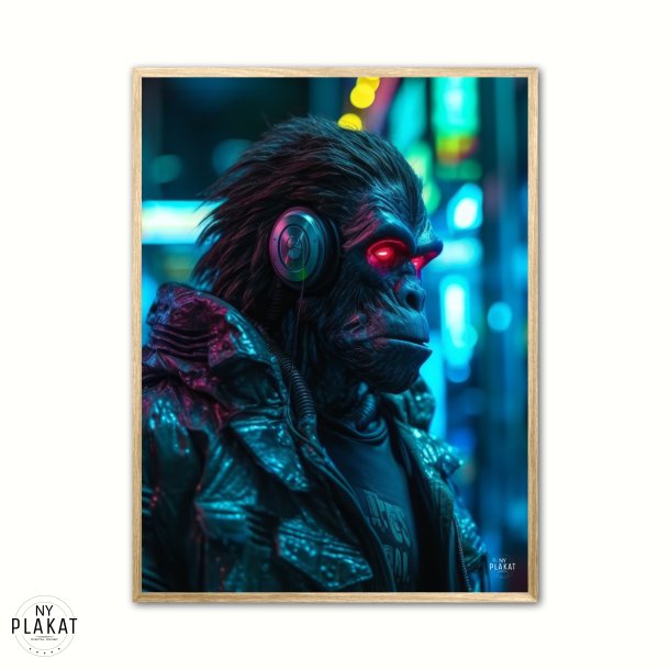 Gorilla - Cyberpunk plakat