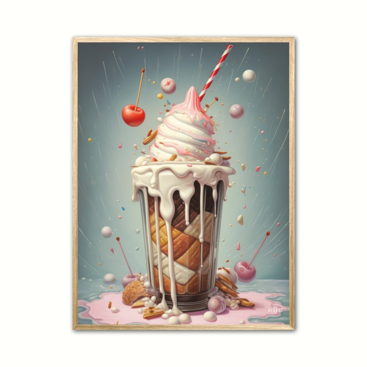Milkshake No. 3 - Plakat - Børneplakater - NyPlakat.dk