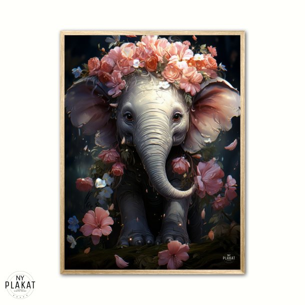 Floral EleFantasia Plakat - Dyr