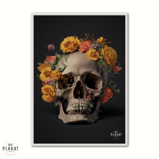 Skull With Flowers No. 1