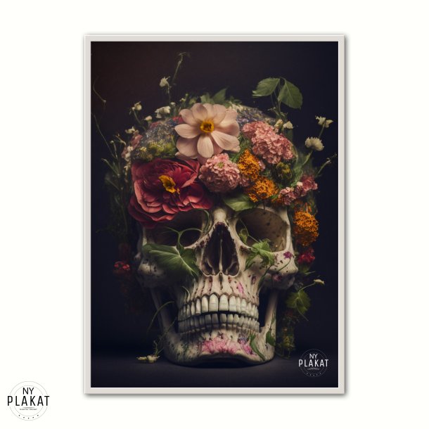 Skull With Flowers No. 2