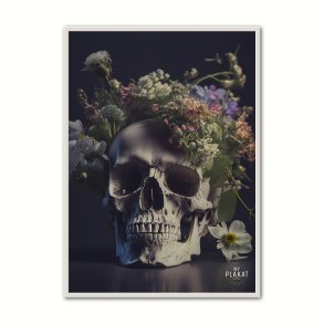 Skull With Flowers No. 3
