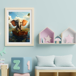 Elefant i bd - Fantasi plakat