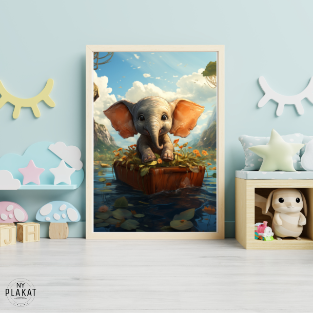 Elefant i bd - Fantasi plakat