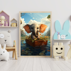 Elefant i bd - Fantasi plakat