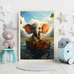 Elefant i bd - Fantasi plakat