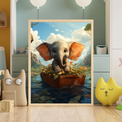 Elefant i bd - Fantasi plakat