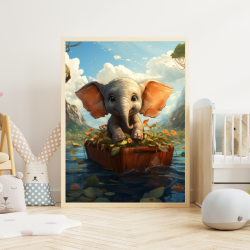 Elefant i bd - Fantasi plakat