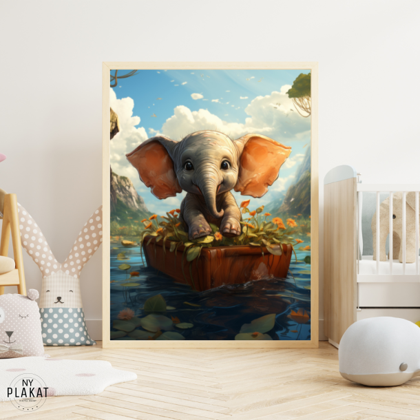 Elefant i bd - Fantasi plakat