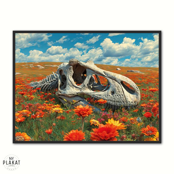 Dinosaur Plakat 6 - T-Rex Kranie