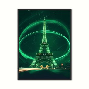 Eiffel Ring Blitz - Grn plakat