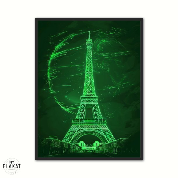 Eiffel Cirkelstrle - Grn plakat