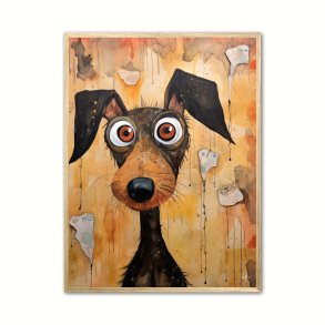 Hund 3 Plakat - Vandfarve Effekt 