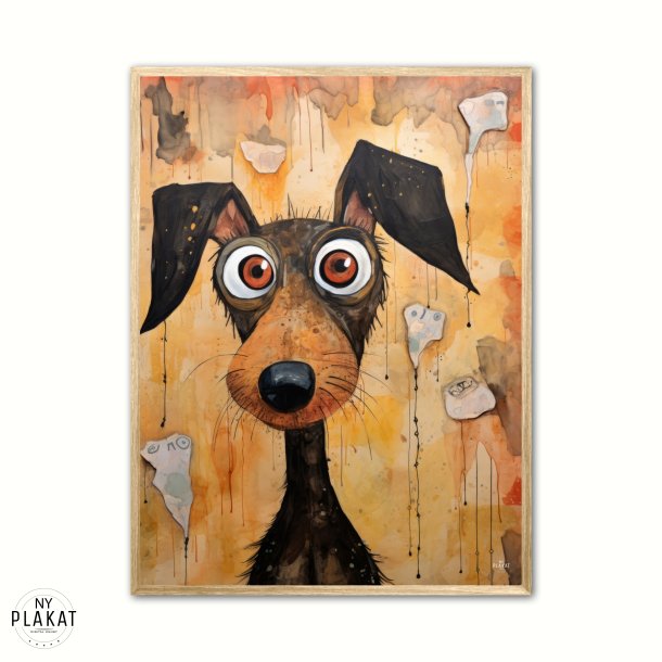Hund 3 Plakat - Vandfarve Effekt 