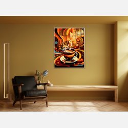 Kaffe Abstrakt - Plakat Nr. 9