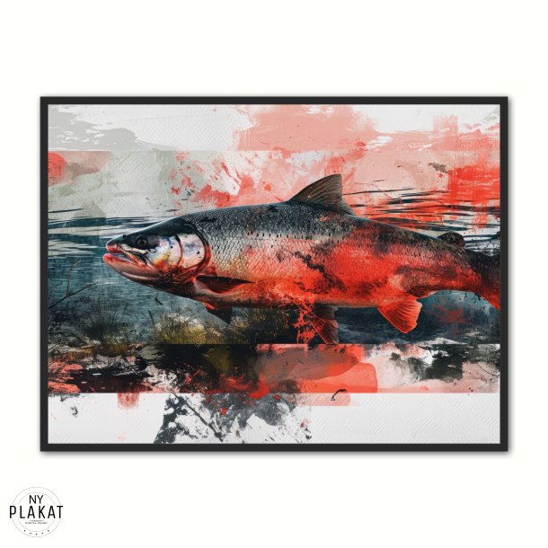 Fiske Plakat 3 - Laks