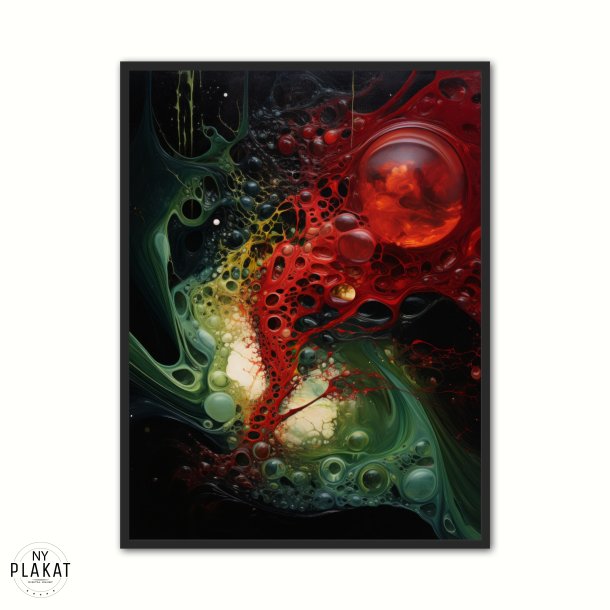 Crimson Enchantment - Abstrakt Plakat
