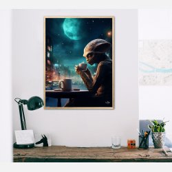 Alien med kaffe Nr. 1
