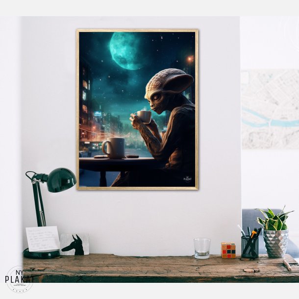 Alien med kaffe Nr. 1