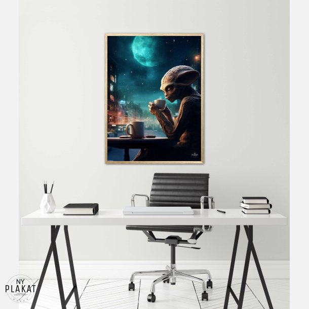 Alien med kaffe Nr. 1