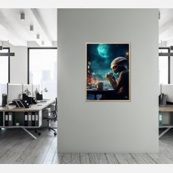 Alien med kaffe Nr. 1