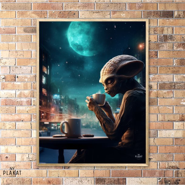 Alien med kaffe Nr. 1