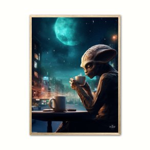 Alien med kaffe Nr. 1