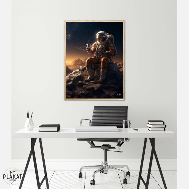 Astronaut med kaffe plakat Nr. 1