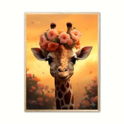 Giraffens Blomstermagi - Giraf Plakat 9