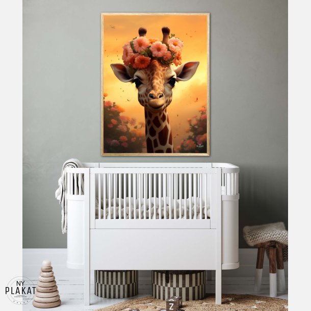 Giraffens Blomstermagi - Giraf Plakat 9