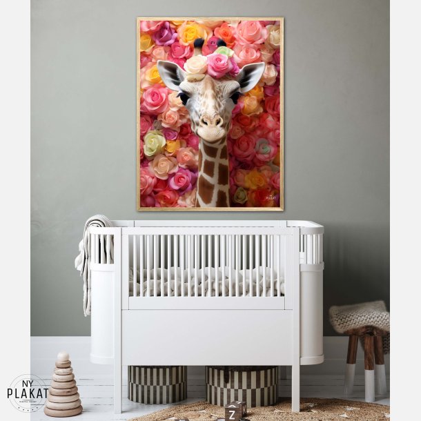 Blomsterfestival med Giraf - Giraf Plakat 21