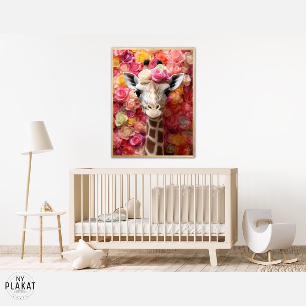 Blomsterfestival med Giraf - Giraf Plakat 21
