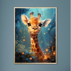 Giraffens Skovtur i Mnelys - Giraf Plakat 5