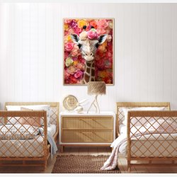 Blomsterfestival med Giraf - Giraf Plakat 21