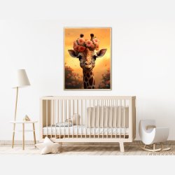 Giraffens Blomstermagi - Giraf Plakat 9