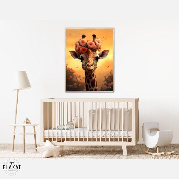 Giraffens Blomstermagi - Giraf Plakat 9