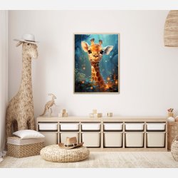 Giraffens Skovtur i Mnelys - Giraf Plakat 5