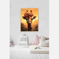 Giraffens Blomstermagi - Giraf Plakat 9
