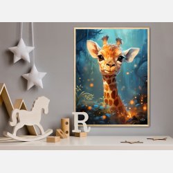 Giraffens Skovtur i Mnelys - Giraf Plakat 5