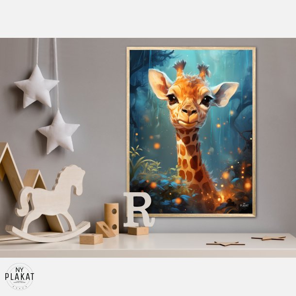 Giraffens Skovtur i Mnelys - Giraf Plakat 5